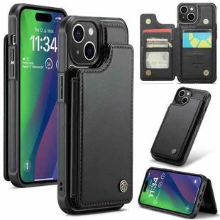 For iPhone 15 Plus CaseMe C22 Card Slots Holder RFID Anti-theft Phone Case(Black)