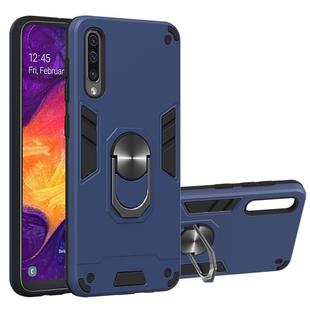 For Samsung Galaxy A50 & A30s & A50s 2 in 1 Armour Series PC + TPU Protective Case with Ring Holder(Sapphire Blue)
