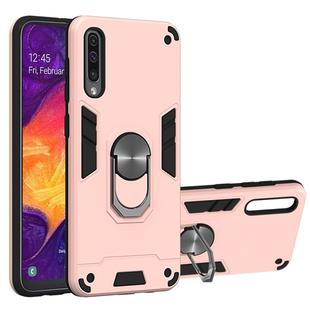 For Samsung Galaxy A50 & A30s & A50s 2 in 1 Armour Series PC + TPU Protective Case with Ring Holder(Rose Gold)