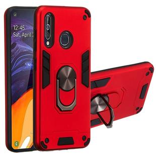 For Samsung Galaxy A60 & M40 2 in 1 Armour Series PC + TPU Protective Case with Ring Holder(Wine Red)