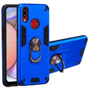 For Samsung Galaxy A10s 2 in 1 Armour Series PC + TPU Protective Case with Ring Holder(Dark Blue)