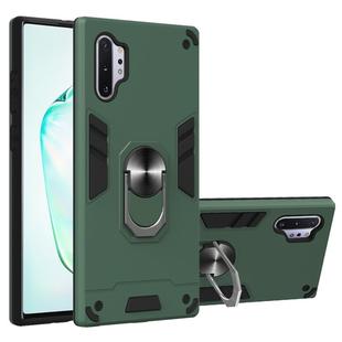 For Samsung Galaxy Note 10+ / Note 10+ 5G 2 in 1 Armour Series PC + TPU Protective Case with Ring Holder(Green)