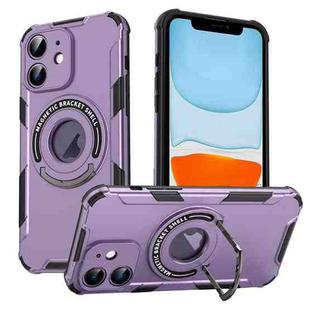 For iPhone 11 MagSafe Magnetic Holder Phone Case(Purple)