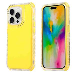 For iPhone 16 Pro Max Dreamland 3 in 1 Solid Color Transparent Frame PC + TPU Phone Case(Yellow)