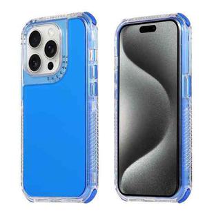 For iPhone 15 Pro Max Dreamland 3 in 1 Clear Color Transparent Frame PC + TPU Phone Case(Blue)