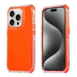 For iPhone 15 Pro Max Dreamland 3 in 1 Clear Color Transparent Frame PC + TPU Phone Case(Orange)