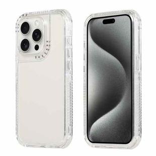 For iPhone 15 Pro Max Dreamland 3 in 1 Clear Color Transparent Frame PC + TPU Phone Case(White)