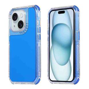 For iPhone 15 Plus / 14 Plus Dreamland 3 in 1 Clear Color Transparent Frame PC + TPU Phone Case(Blue)