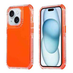 For iPhone 15 Plus / 14 Plus Dreamland 3 in 1 Clear Color Transparent Frame PC + TPU Phone Case(Orange)