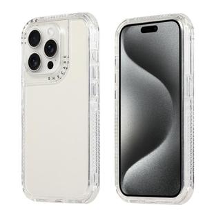 For iPhone 16 Pro Dreamland 3 in 1 Clear Color Transparent Frame PC + TPU Phone Case(White)