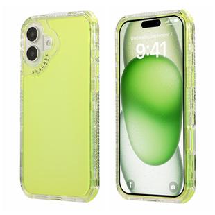 For iPhone 16 Plus Dreamland 3 in 1 Clear Color Transparent Frame PC + TPU Phone Case(Fluorescent Green)