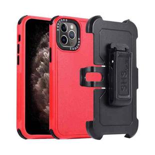 For iPhone 11 Pro Max 3 in 1 PC + TPU Sliding Sleeve Phone Case(Red+Black)