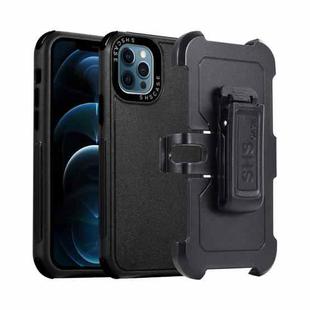 For iPhone 12 Pro Max 3 in 1 PC + TPU Sliding Sleeve Phone Case(Black)