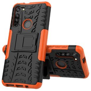 For Motorola Moto G8 / Moto G Fast Tire Texture Shockproof TPU+PC Protective Case with Holder(Orange)