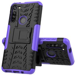 For Motorola Moto G8 / Moto G Fast Tire Texture Shockproof TPU+PC Protective Case with Holder(Purple)