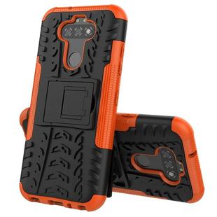 For LG K31 Tire Texture Shockproof TPU+PC Protective Case with Holder(Orange)