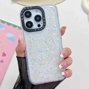 For iPhone 15 Pro Noctilucent Light Drip Glue Shockproof Phone Case(White)