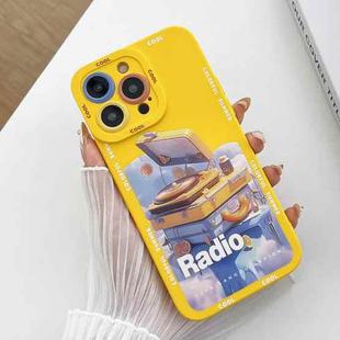 For iPhone 14 Pro Liquid Angel Eyes Dopamine TPU Phone Case(CD Player)