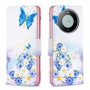 For Huawei Mate 60 Colored Drawing Pattern Leather Phone Case(Butterfly Love)