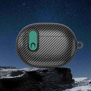 For Beats Studio Buds Switch Carbon Fiber Wireless Earphones Protective Case(Black Green)