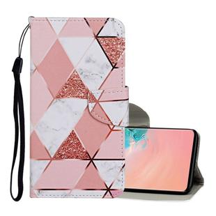For Samsung Galaxy S10e Colored Drawing Pattern Horizontal Flip Leather Case with Holder & Card Slots & Wallet & Lanyard(Marble)