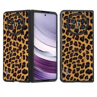 For Huawei Mate X5 ABEEL Black Edge Leopard Phone Case(Golden Leopard)