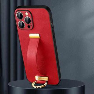 For iPhone 15 Pro Max SULADA Tide Cool Series PC + Leather Texture Skin Feel Phone Case(Red)