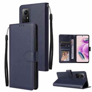 For Xiaomi Redmi Note 12S 3-Card Slots Multifunctional Leather Phone Case(Dark Blue)