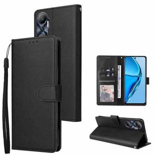 For Infinix Hot 20 4G 3 Card Slots Multifunctional Leather Phone Case(Black)