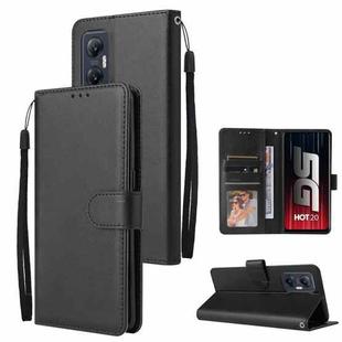 For Infinix Hot 20 5G 3 Card Slots Multifunctional Leather Phone Case(Black)