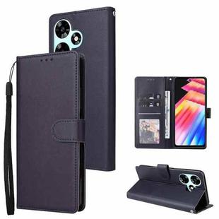 For Infinix Hot 30 3 Card Slots Multifunctional Leather Phone Case(Dark Blue)