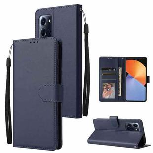 For Infinix Note 30 3 Card Slots Multifunctional Leather Phone Case(Dark Blue)