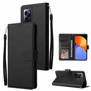 For Infinix Note 30i 3 Card Slots Multifunctional Leather Phone Case(Black)