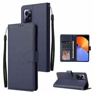 For Infinix Note 30i 3 Card Slots Multifunctional Leather Phone Case(Dark Blue)