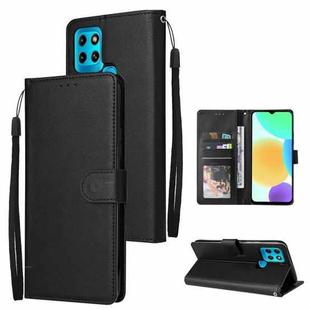 For Infinix Smart 6 3 Card Slots Multifunctional Leather Phone Case(Black)