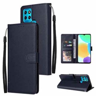 For Infinix Smart 6 3 Card Slots Multifunctional Leather Phone Case(Dark Blue)