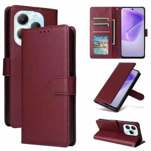 For Infinix Hot 40 / 40 Pro 3-Card Slots Multifunctional Leather Phone Case(Wine Red)