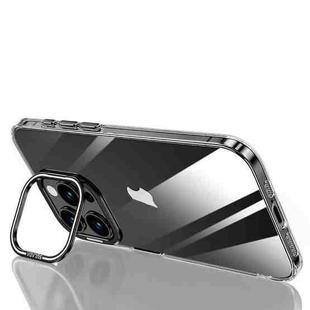 For iPhone 15 Pro Max SULADA PC + Aluminum Alloy Lens Holder Phone Case(Black)