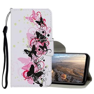 For Huawei P smart (2020) Colored Drawing Pattern Horizontal Flip Leather Case with Holder & Card Slots & Wallet(Four Butterfly)