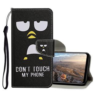 For Huawei Honor Enjoy 7S Colored Drawing Pattern Horizontal Flip Leather Case with Holder & Card Slots & Wallet(Penguin)