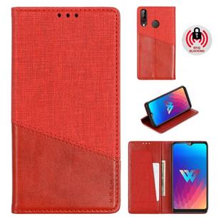 For LG W30 MUXMA MX109 Horizontal Flip Leather Case with Holder & Card Slot & Wallet Function(Red)
