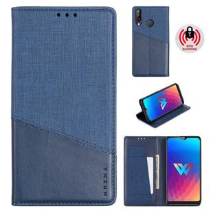 For LG W30 MUXMA MX109 Horizontal Flip Leather Case with Holder & Card Slot & Wallet Function(Blue)
