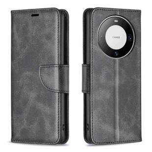 For Huawei Mate 60 Pro/Mate 60 Pro+ Lambskin Texture Pure Color Flip Leather Phone Case(Black)