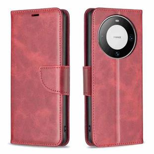 For Huawei Mate 60 Pro/Mate 60 Pro+ Lambskin Texture Pure Color Flip Leather Phone Case(Red)