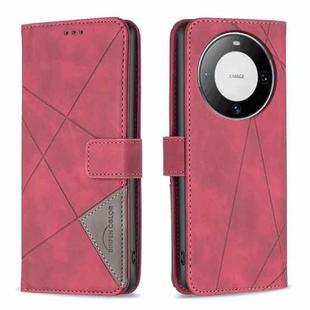 For Huawei Mate 60 Pro/Mate 60 Pro+ Magnetic Buckle Rhombus Texture Leather Phone Case(Red)