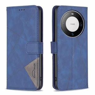 For Huawei Mate 60 Pro/Mate 60 Pro+ Magnetic Buckle Rhombus Texture Leather Phone Case(Blue)