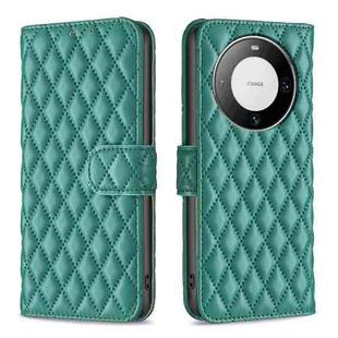 For Huawei Mate 60 Pro/Mate 60 Pro+ Diamond Lattice Wallet Flip Leather Phone Case(Green)