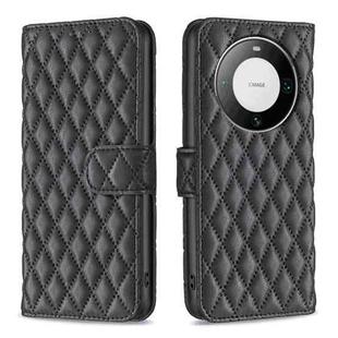 For Huawei Mate 60 Pro/Mate 60 Pro+ Diamond Lattice Wallet Flip Leather Phone Case(Black)