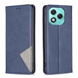 For Honor 400 Lite Rhombus Texture Magnetic Leather Phone Case(Blue)