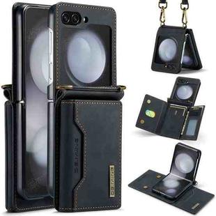 For Samsung Galaxy Z Flip5 5G DG.MING M2 Series Card Bag Magnetic Leather Phone Case(Black)